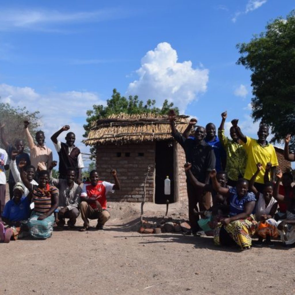 Malawi Kalu community members excited about their toilets