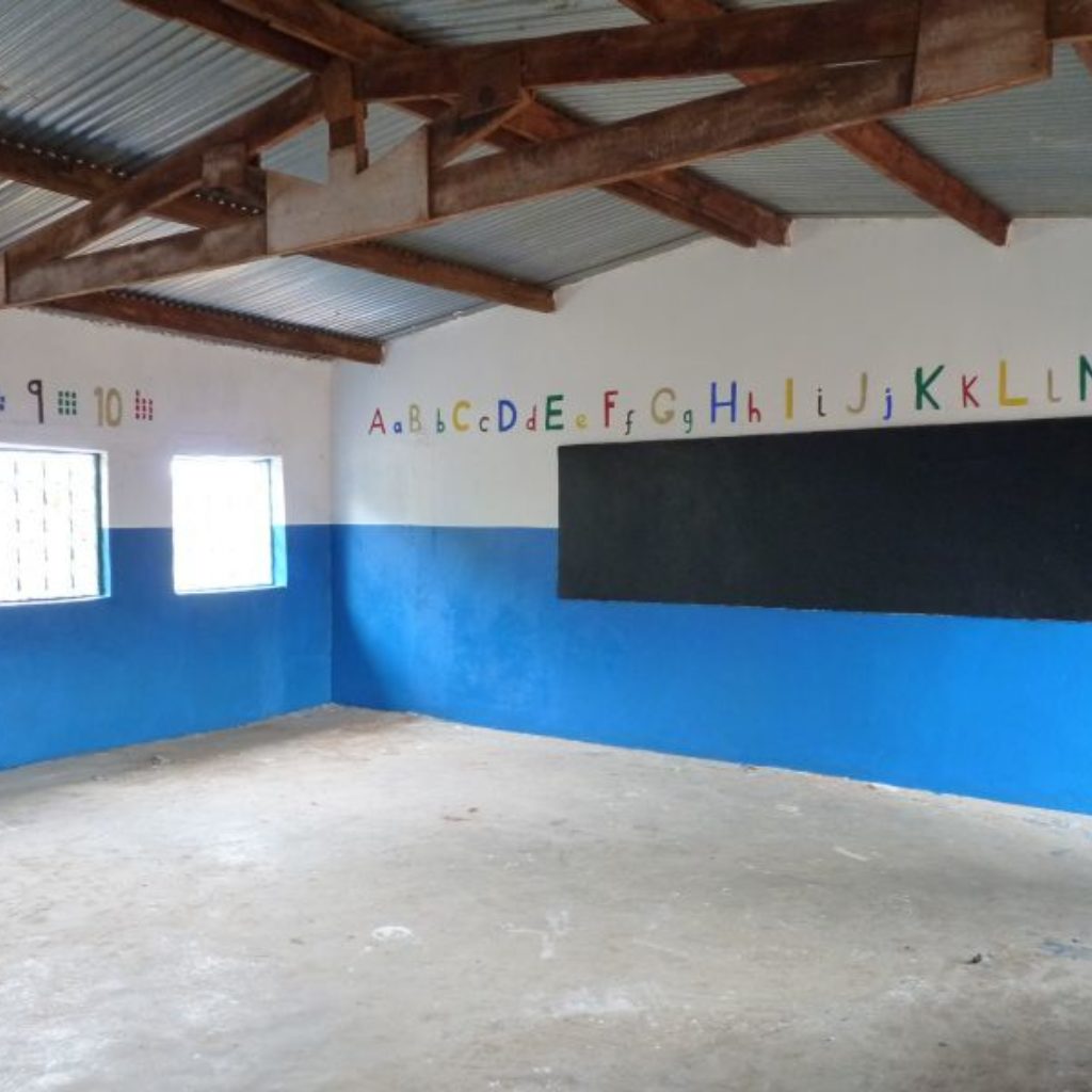 One of the finished classrooms in Nansato